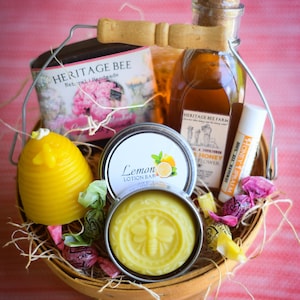Beautiful Unique Gift Basket from the Hive Raw Honey Handmade Soap Lip Balm Lotion Bar The Perfect Gift image 5