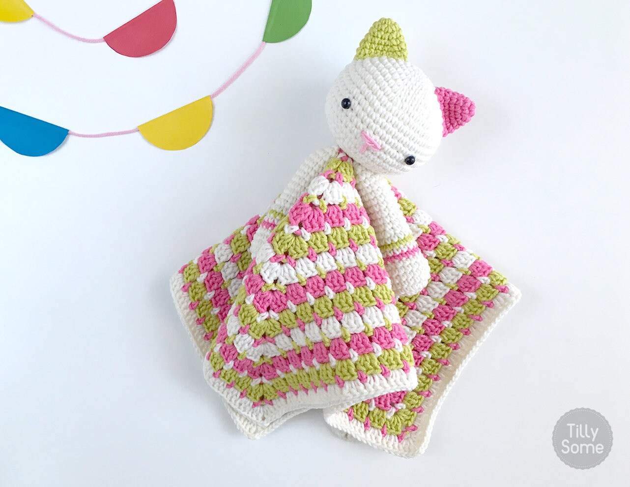 Kitty Lovey Pattern | Security Blanket | Crochet Lovey | Baby Lovey T…