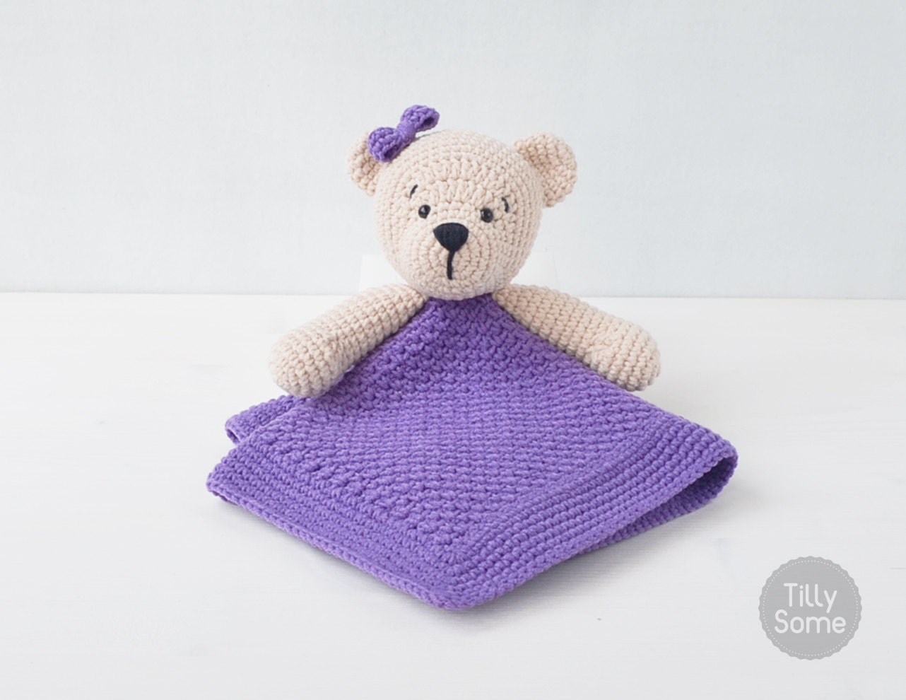 Teddy Bear Lovey Pattern Security Blanket Crochet Lovey Etsy