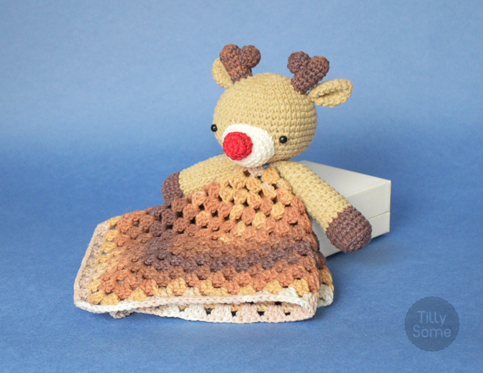 Reindeer Lovey Pattern Security Blanket Crochet Lovey Etsy