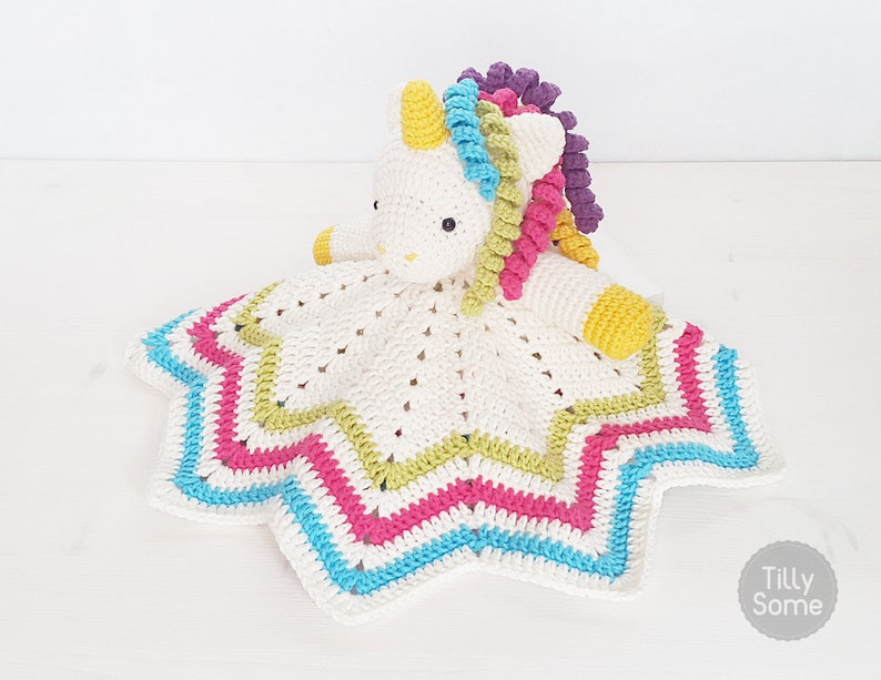 Sweet Unicorn Lovey Pattern Security Blanket Crochet Lovey Etsy