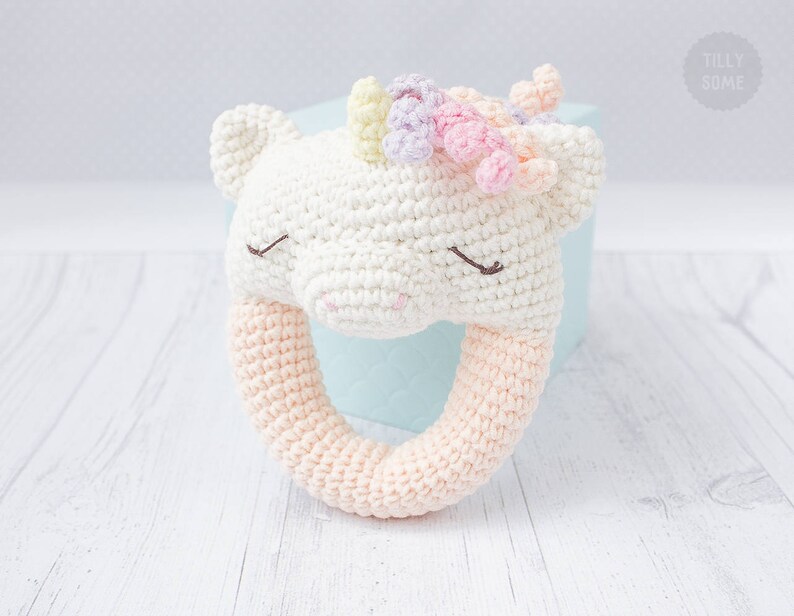 Unicorn Rattle Pattern Crochet Rattle Toy Baby Rattle Etsy