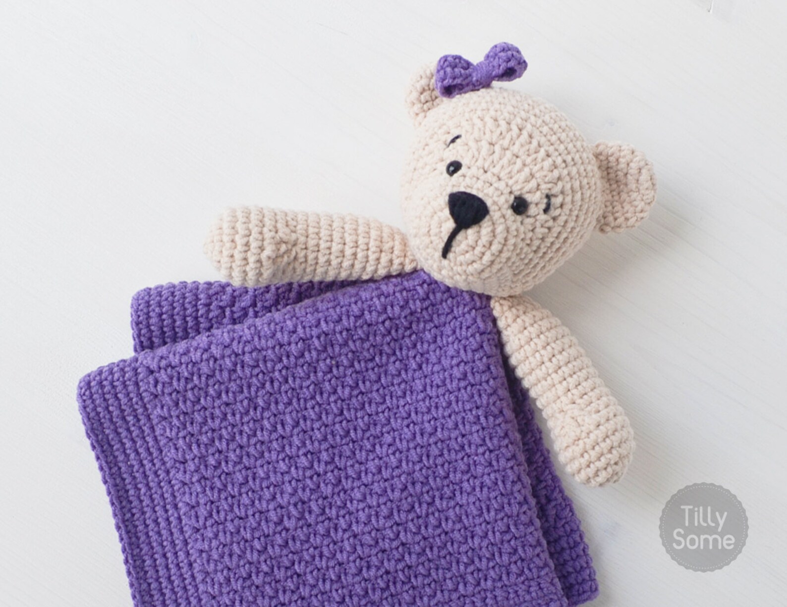 Teddy Bear Lovey Pattern Security Blanket Crochet Lovey Etsy