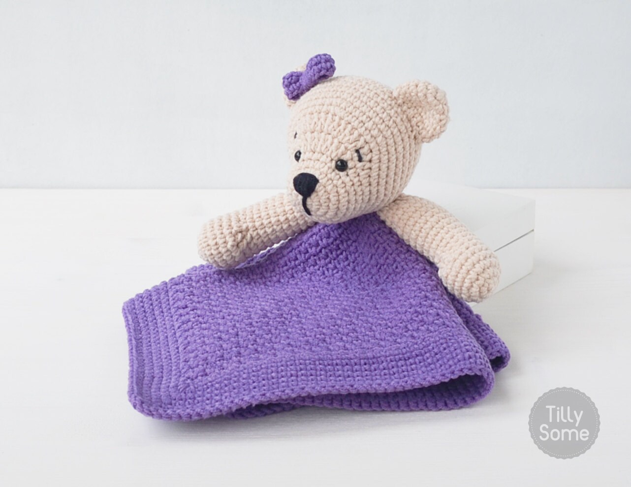 Teddy Bear Lovey Pattern Security Blanket Crochet Lovey Etsy