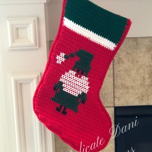 Crochet Santa Christmas Stocking - Etsy