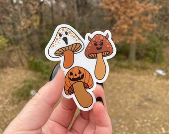 Spooky Halloween Mushroom Sticker