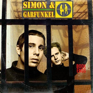 Simon and Garfunkel &#39;Bookends&#39; / Public Enemy It takes a Nation of Millions &#39;Vinyl Record Album Cover&#39; Mash Up Parody Art Print