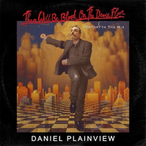 Ci sarà sangue (Daniel PlainView) / Michael Jackson Blood sulla Dancefloor 'Vinyl Record Album Cover' Mash Up Parody Art Print