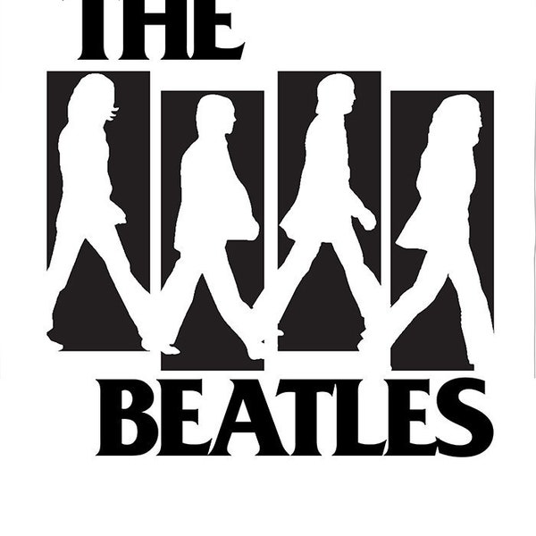 Beatles Abbey Road / Punk Logo  Mash Up Parody Art Print