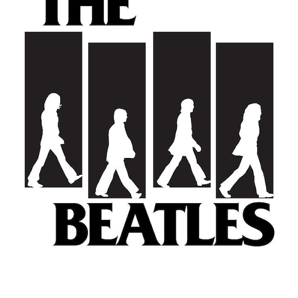 Beatles Abbey Road / Punk Logo  Mash Up Parody Art Print