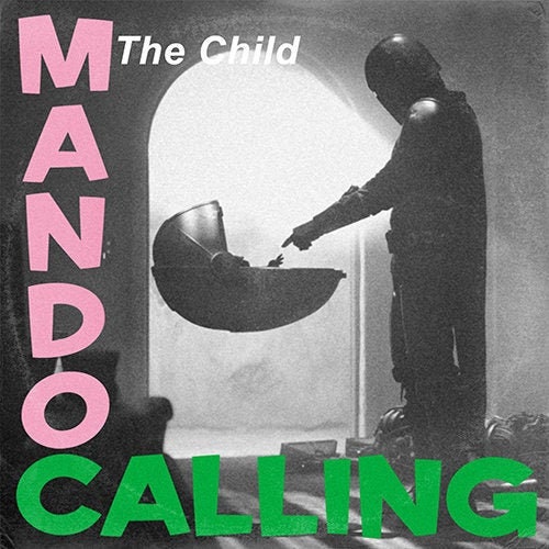 Star Wars ( Mandalorian ) / The Clash London Calling 'Vinyl Record Album Cover' Mash Up Parody Art Print