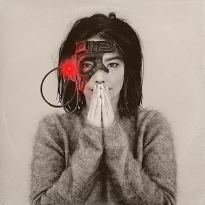 Star Trek (Borg) / Björk Debut &#39;Vinyl LP Album Cover&#39; Mash Up Parodie Kunstdruck