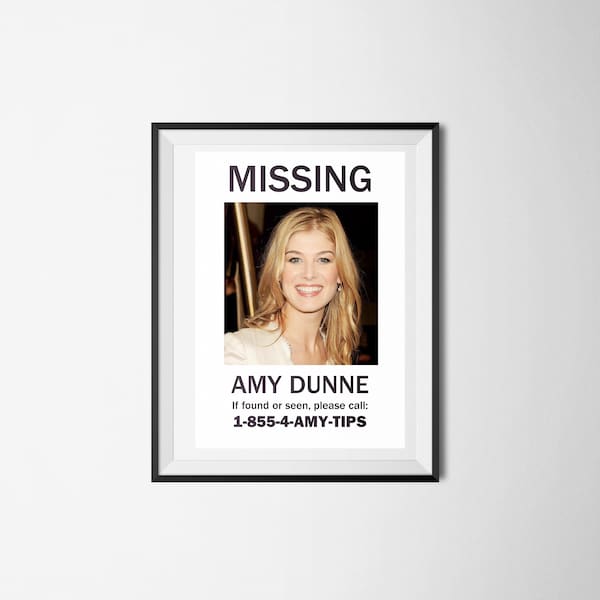 Amy Dunne Missing (Gone Girl) Movie Art Print