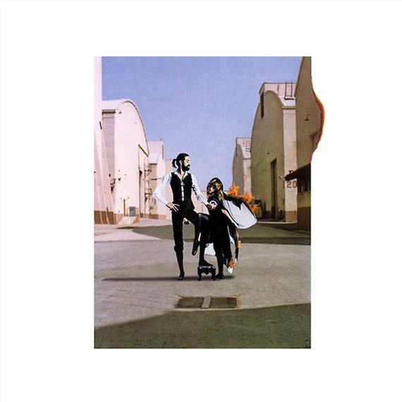 Pink Floyd Wish You Were Here Fleetwood Mac Rumours 'Vinyl Record Album  Cover' Mash Up Parody Art Print