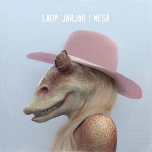 Star Wars (Jar Jar Binks) / Lady Gaga Joanne 'Schallplatte Album Cover' Mash Up Parodie Kunstdruck