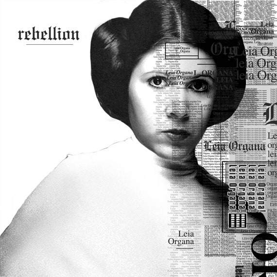 Star Wars princess Leia Carrie Fisher / Taylor Swift Reputation 'vinyl  Record Album Cover' Mash up Parody Art Print 