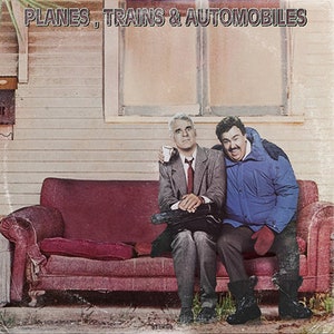 Planes, Trains and Automobiles ( Steve Martin & John Candy ) / Crosby, Stills and Nash &#39;Vinyl Record Album Cover&#39; Mash Up Parody Art Print