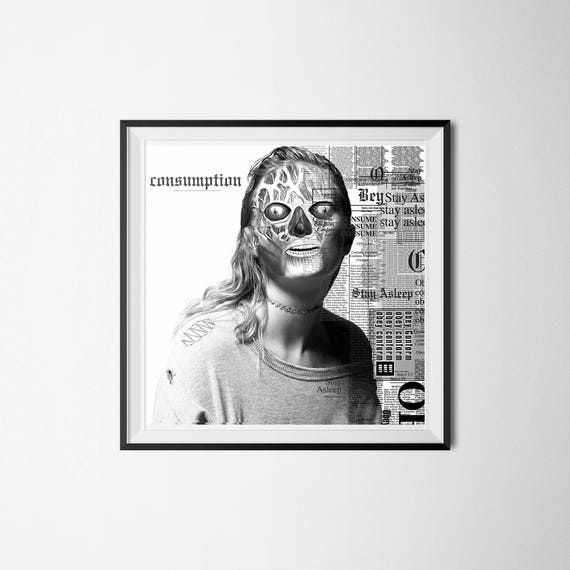 John Carpenter They Live Taylor Swift Reputation Vinyl Record Album Cover Mash Up Parody Art Print