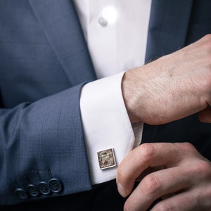 Cufflinks for dad - Genuine fish leather