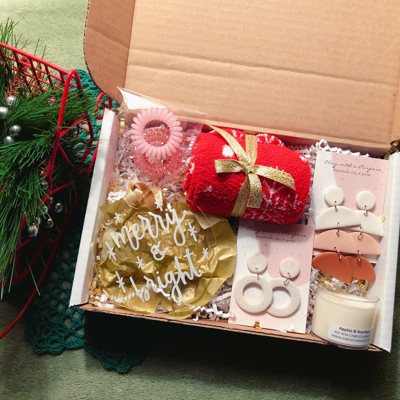 Holiday Gift Boxes Customized Gifts Christmas Friends | Etsy