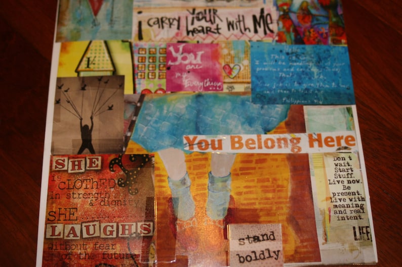 Beautiful you were made to stand out 5x7 inches Handmade Collage Card