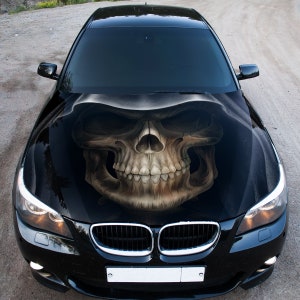 Grim Reaper Skull Car Hood Wrap, car hood decal, car hood sticker, hood wrap for cars, truck hood wrap, bonnet, Death custom car hood wrap