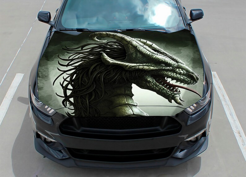 Car Hood Decal Vinyl Sticker Graphic Wrap Decal Dragon Etsy