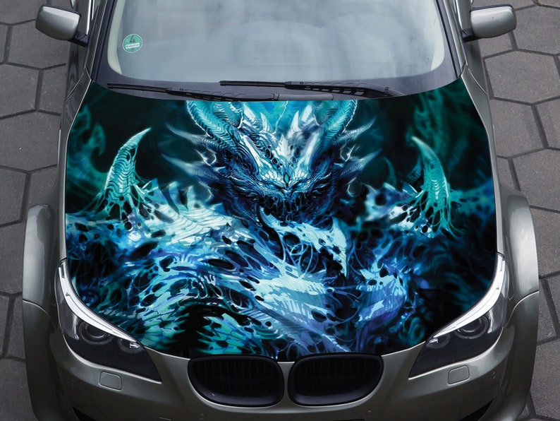 Car Hood Decal Vinyl Dragon Sticker Graphic Wrap Decal Etsy