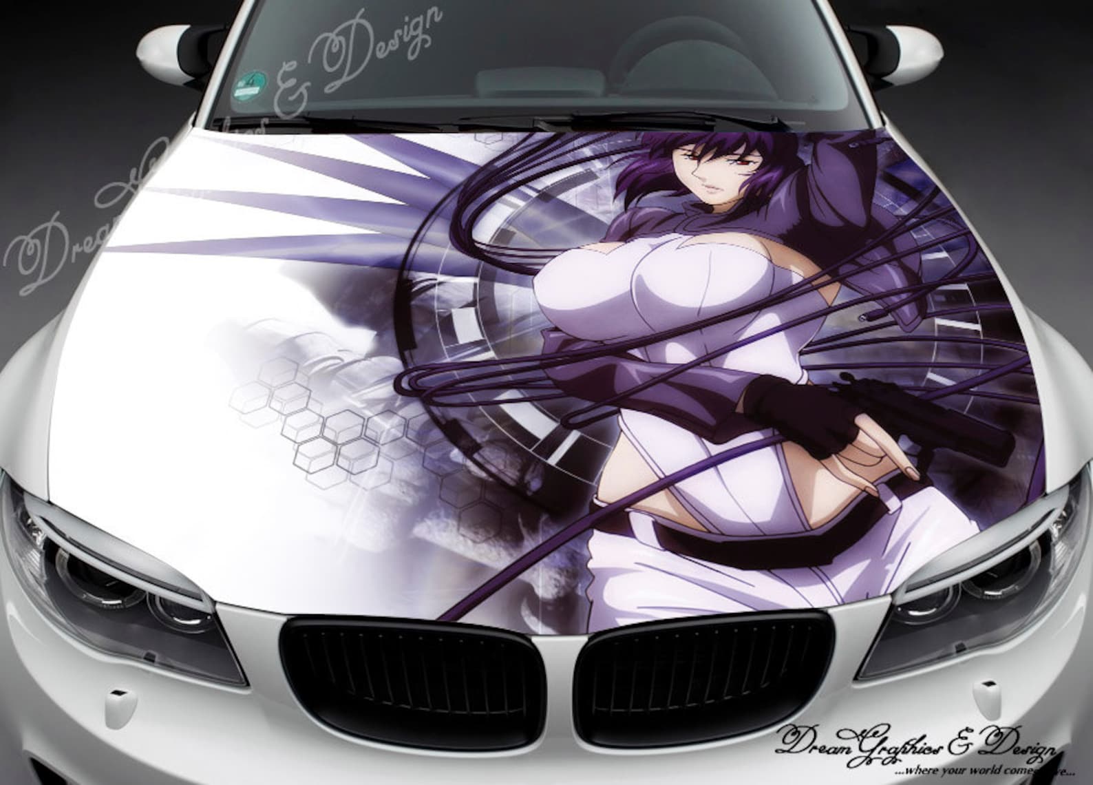 Car hood decal vinyl sticker graphic wrap decal truck image 1.