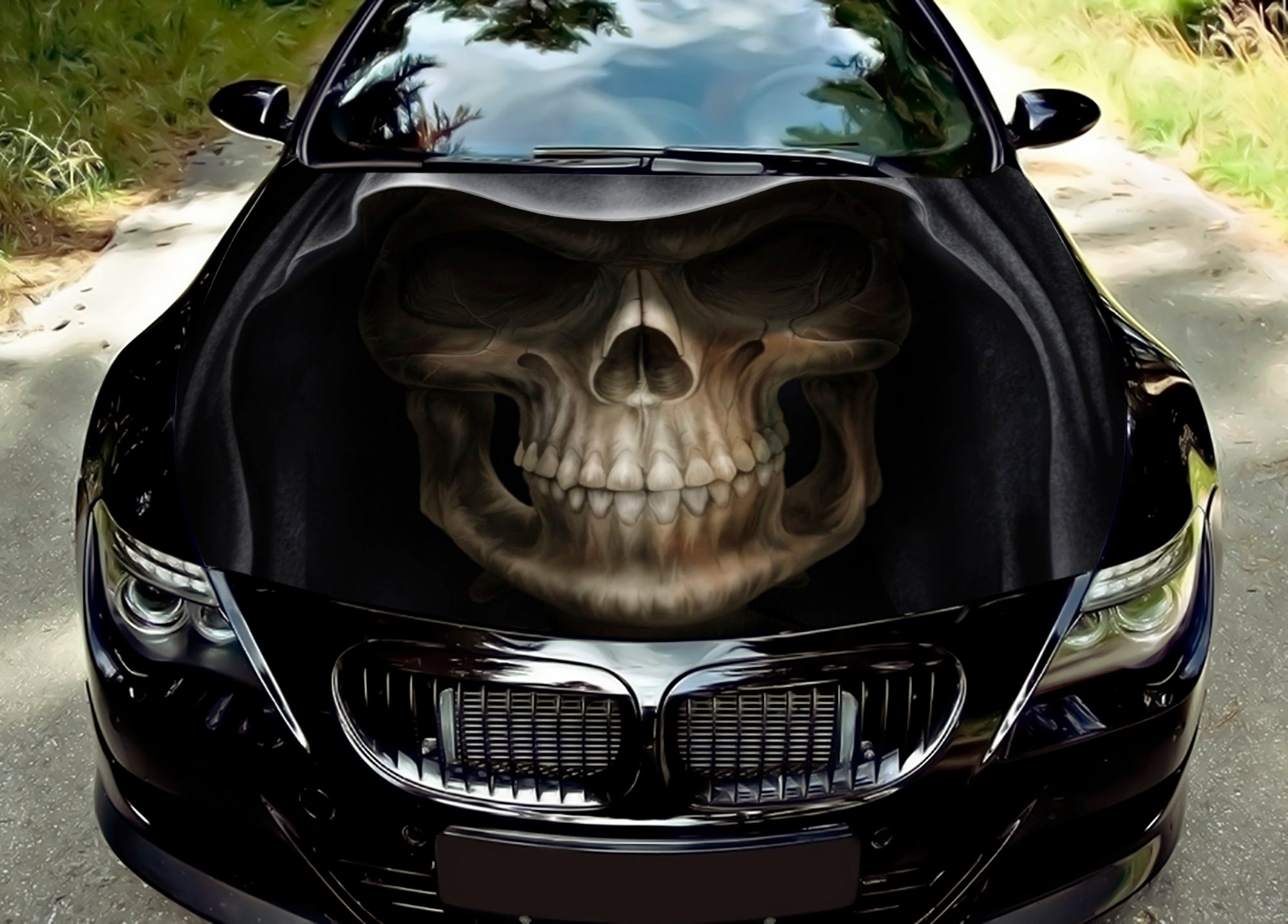 Grim Reaper Skull Hood Wrap Decal, Vinyl Sticker, Auto Wrap Graphic, Truck  Decal, Truck Graphic, Bonnet Wrap Decal, Death Custom for Any Car -   Israel