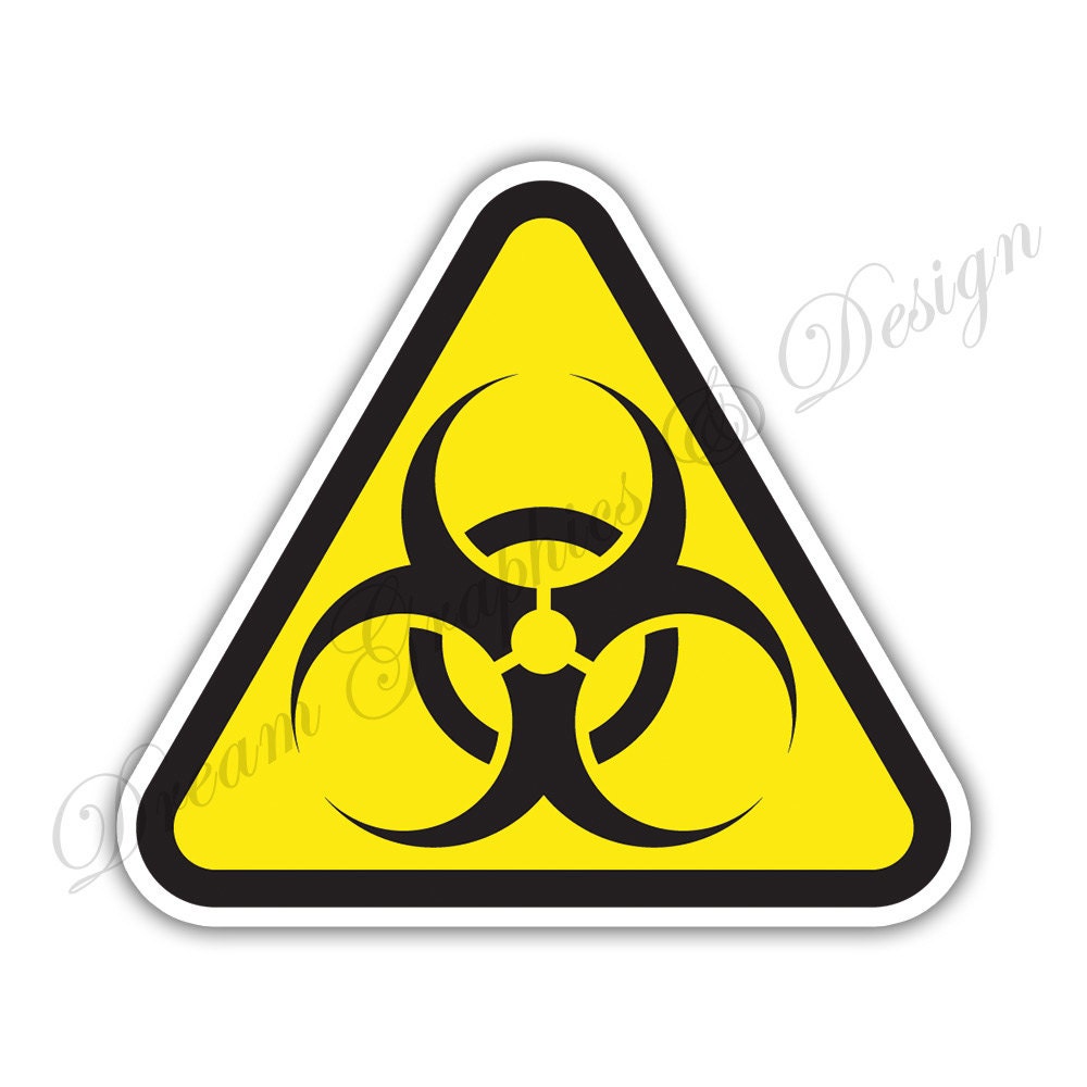 Biohazard Danger Warning Sign Car Bumper Vinyl Sticker Decal Etsy