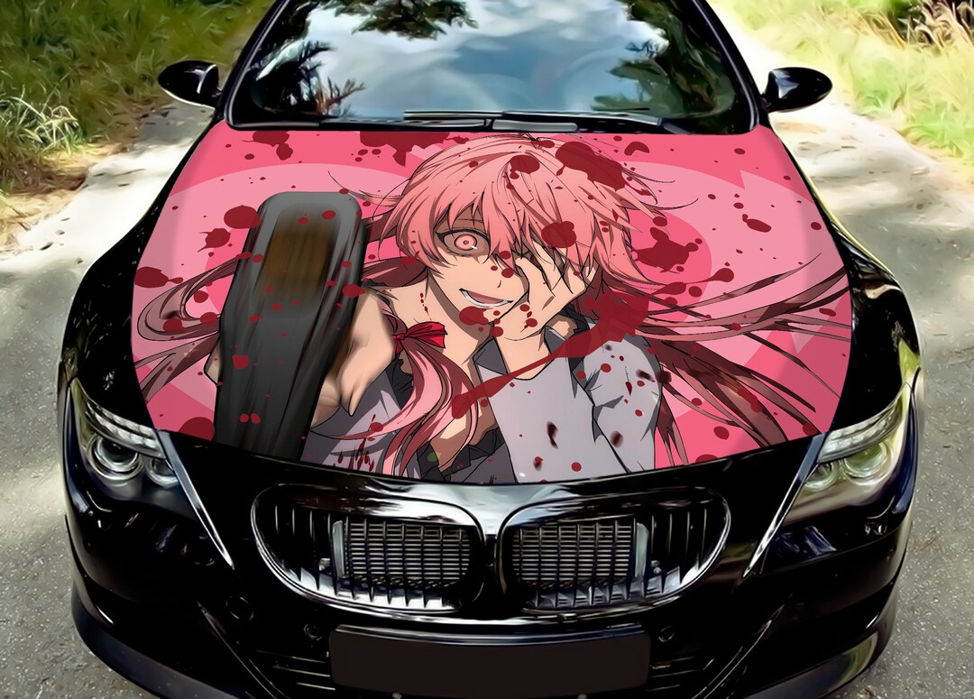 Car Hood Anime Girl Gun Vinyl Sticker Graphic Decal Truck Etsy