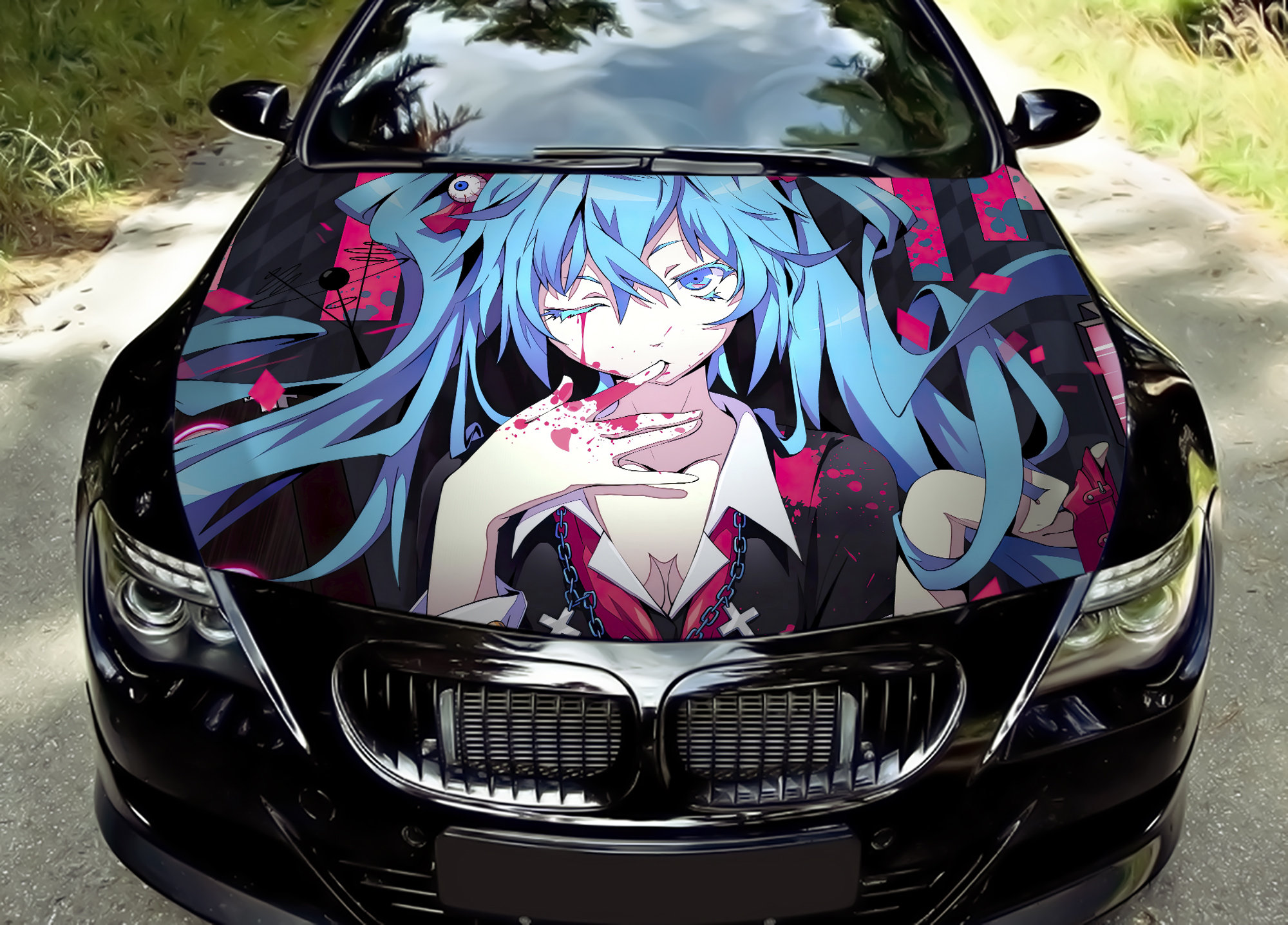 Amazon.com: Stikka Vinyl Car Hood Wrap Full Color Graphics Decal Manga Anime  Tokyo Ghoul Sticker 49