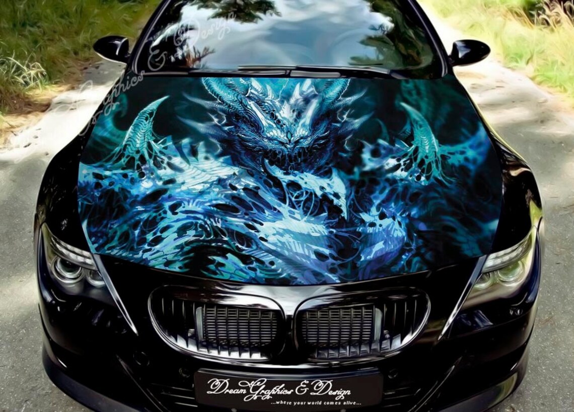 Car Hood Decal Vinyl Dragon Sticker Graphic Wrap Decal Etsy UK