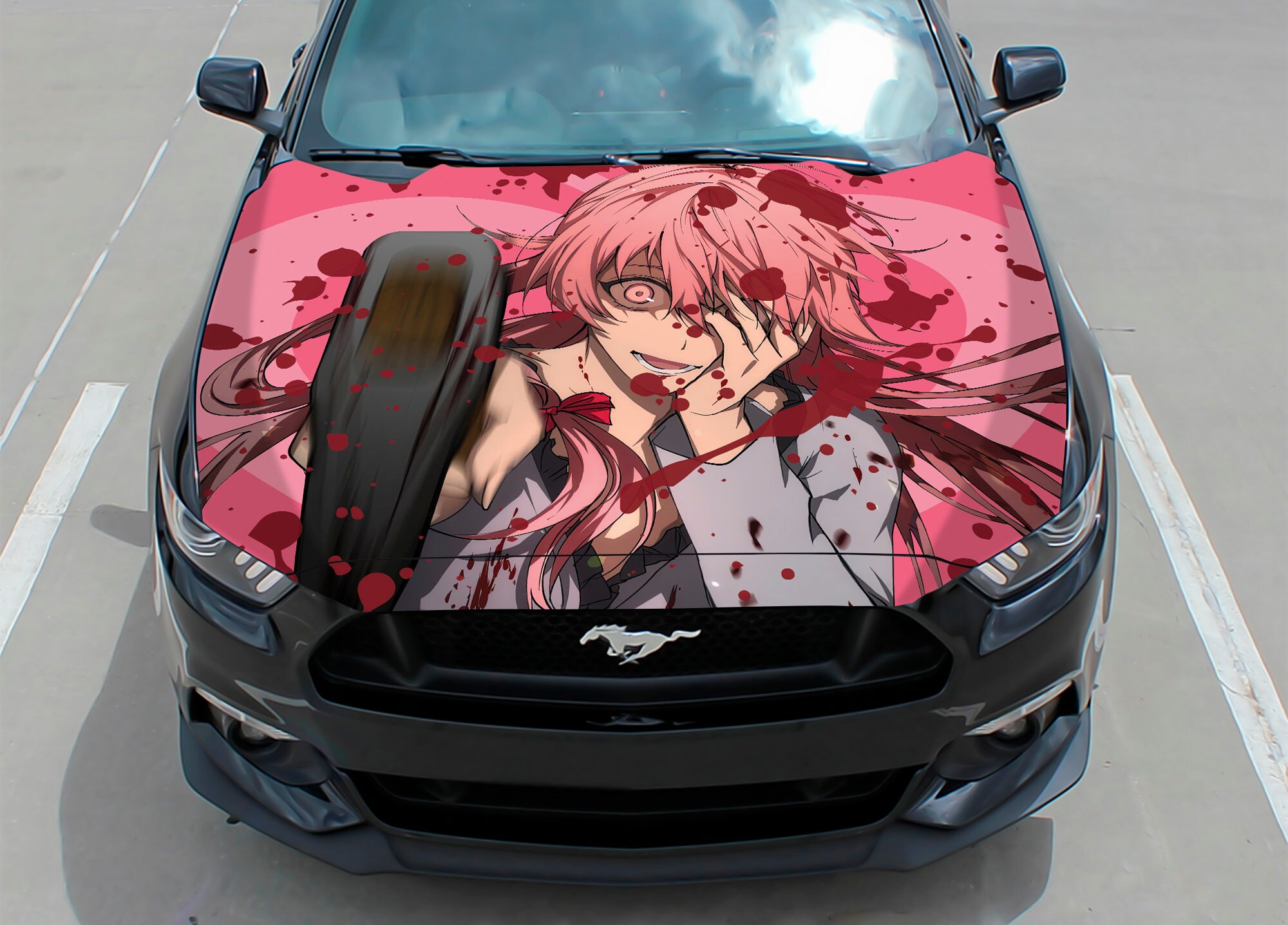 Car Hood Anime Girl Gun Vinyl Sticker Graphic Decal Truck Etsy Australia