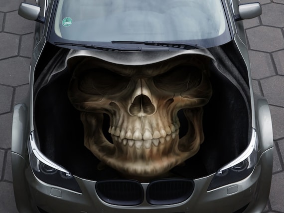 Grim Reaper Skull Hood Wrap Decal, Vinyl Sticker, Auto Wrap Graphic, Truck  Decal, Truck Graphic, Bonnet Wrap Decal, Death Custom for Any Car -   Israel