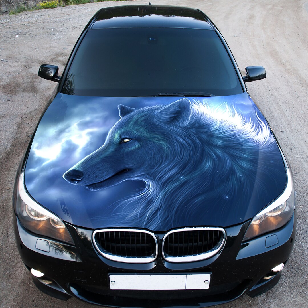 Wolf Car Hood Wrap, Car Hood Decal, Car Hood Sticker, Hood Wrap for