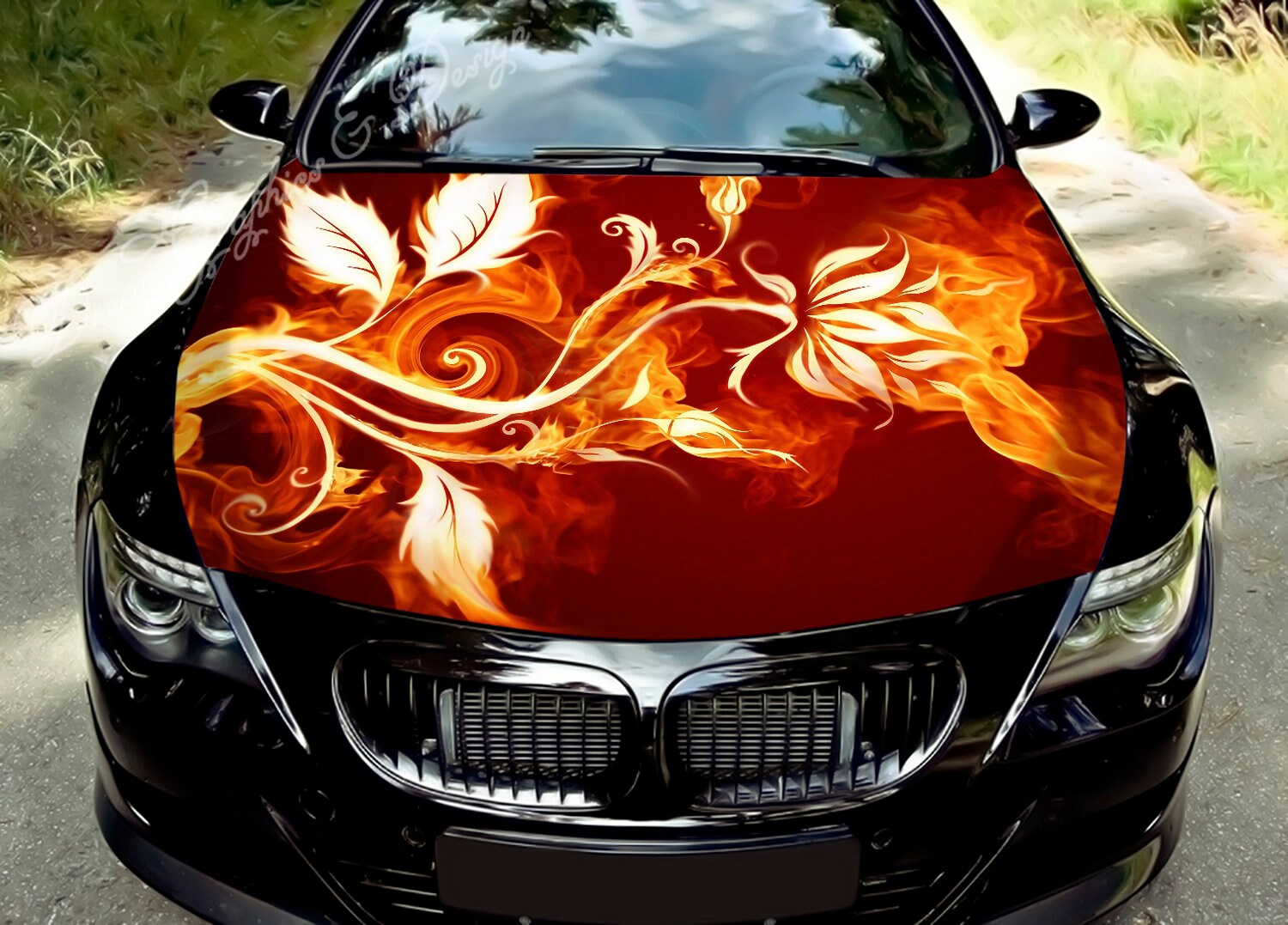 Car Hood Decal Vinyl Sticker Graphic Wrap Decal Truck Etsy