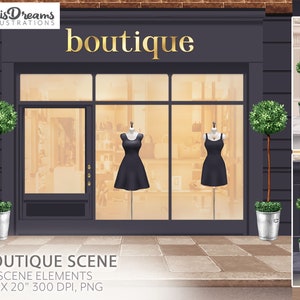 Boutique Background, Shop Scene, Fashion Background, Customizable Scene, Scene Creator, Background Scene,