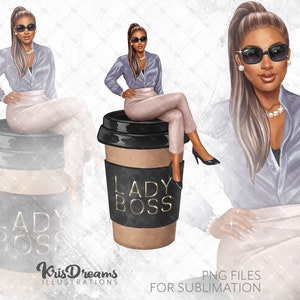 Boss Lady png, Coffee png, Sublimation Design png, Boss Babes png, Divas Melanin Girl Sublimation, Mug, tumbler, Tshirt, instant download