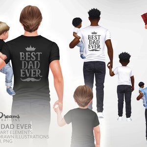 Father’s Day clipart, Dad Life PNG, Father and son, Parents Clipart, Dad png, Father clipart, Sublimation Design, Back View Clipart