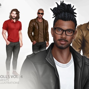 Black Man Beard Clipart, Handsome Man Clipart, Male Mustache Facial Hair, Clipart, Fashion Clipart, Black Man Clipart, Cute Guys Clipart