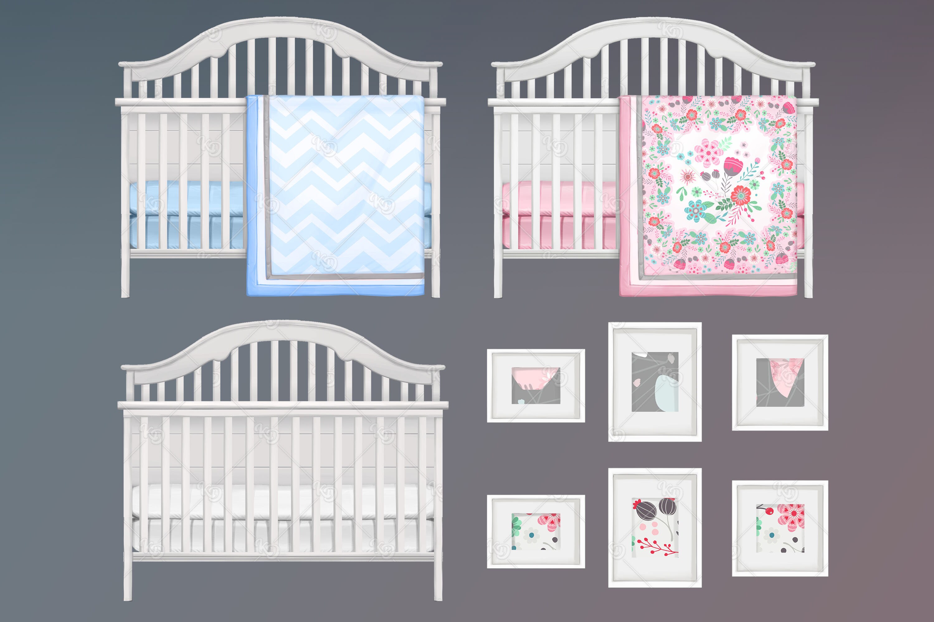 Nursery Clipart, Baby Decor Clipart, Nursery Room Clipart, Commercial ...