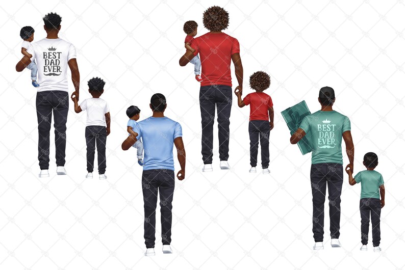 Father’s Day clipart, Dad Life PNG, Father and son, Parents Clipart, Dad png, Father clipart, Sublimation Design, Back View Clipart image 3