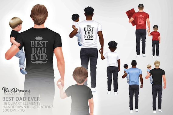 Father’s Day clipart, Dad Life PNG, Father and son, Parents Clipart, Dad png, Father clipart, Sublimation Design, Back View Clipart