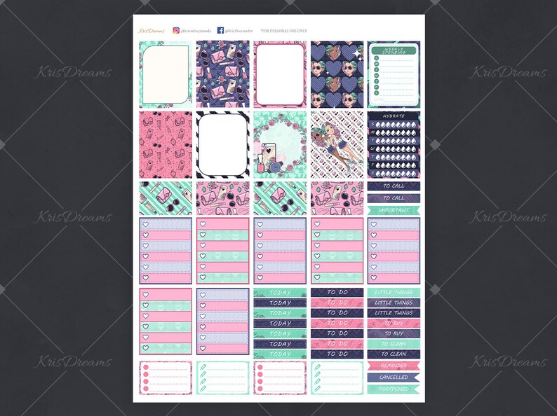 Erin Condren Weekly Planner Sticker Weekly Stickers Printable | Etsy