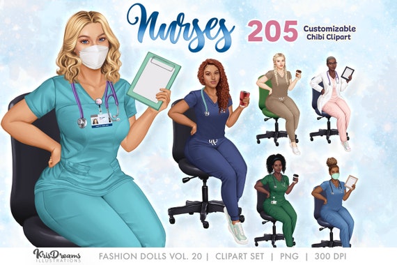 HealthCare Clipart, Medical Nurse Clipart PNG, Hospital Clipart, Sisters Clipart, Scrubs Best Friends Clip Art, Sublimation Design PNG