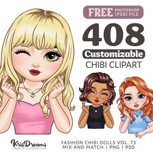 Chibi Style Build Your Own Character Clipart Set, Korean Heart Sign Pose, Customizable Digital Avatar PNG, Mix and Match Cute Cartoon Art