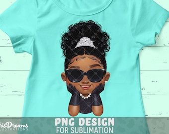 Birthday Girl png, Elegant Princess Png, Breakfast at Tiffany's Graphics,  Little Afro Queen png, Sublimation Design