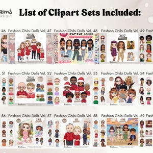 Customizable Characters Graphics Customizable Chibi Clipart Bundle | Character Creator, Family Portrait ...